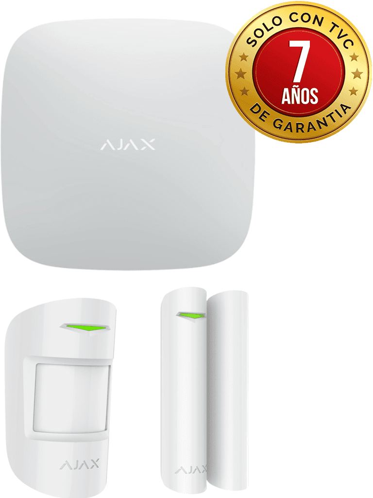AJAX AJAX RES-2-1-SI-LL AJAX KIT RESIDENCIAL - Panel de alarma Hub2Plus  conexion Ethernet / WiFi / LTE APP AJAX PRO iOS y Android 1 sensor de  movimiento 2 detectores para puerta o ventana 1 cont